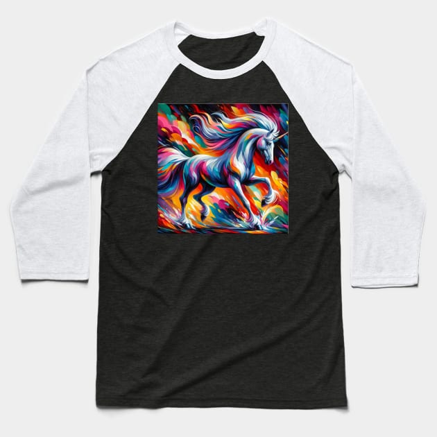 Unicorn Study - Fantasy AI Baseball T-Shirt by Oldetimemercan